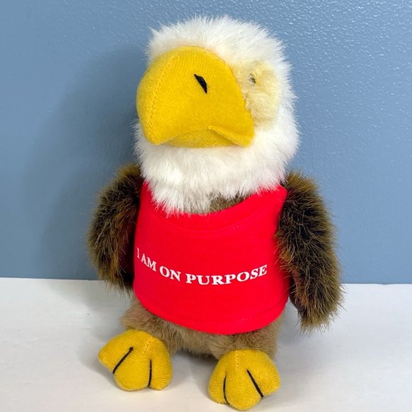 RARE Inspirational I AM ON PURPOSE Bald Eagle Bird 6.5" Plush Stuffed Animal Toy - Picture 2 of 5